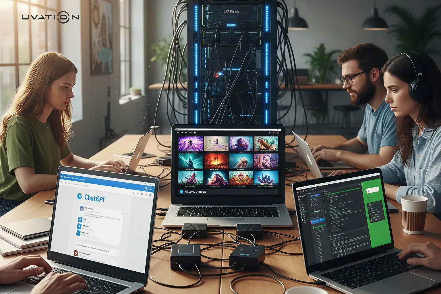 NVIDIA H200 GPU module in a data center lab with headline about why creators should care